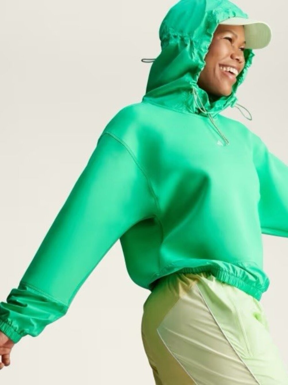 Sz XL- Adidas BY STELLA MCCARTNEY TRUENATURE NEOPRENE REPEL JACKET, Bright Green